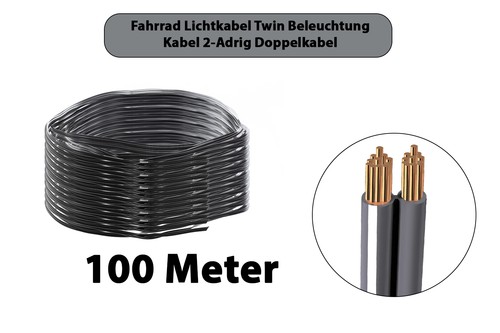 100 meter fahrrad licht kabel - meter,